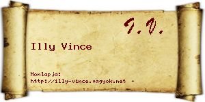 Illy Vince névjegykártya
